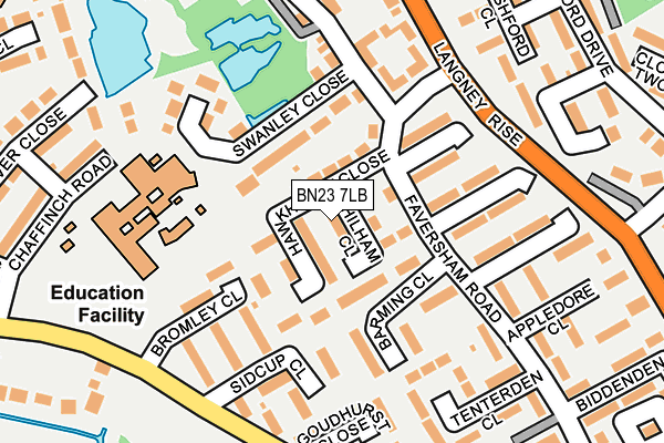 BN23 7LB map - OS OpenMap – Local (Ordnance Survey)