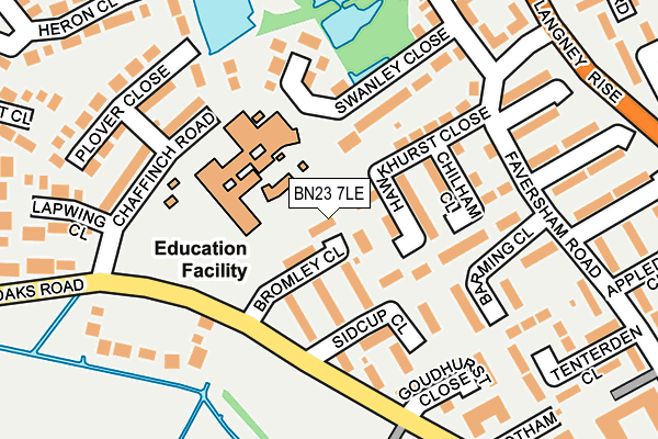 BN23 7LE map - OS OpenMap – Local (Ordnance Survey)