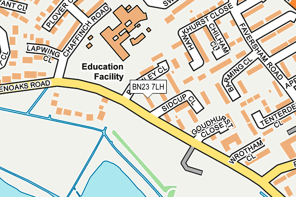 BN23 7LH map - OS OpenMap – Local (Ordnance Survey)