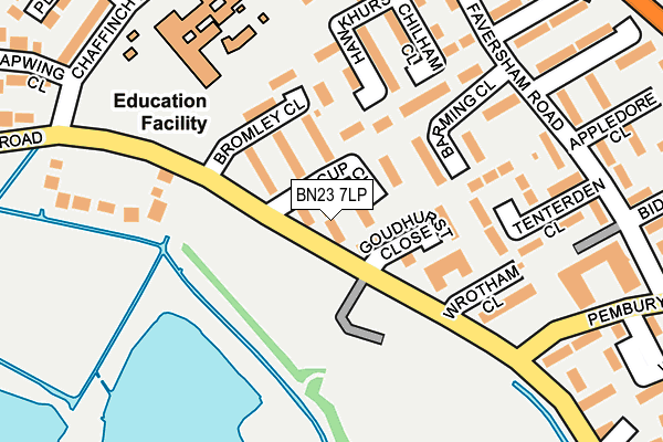 BN23 7LP map - OS OpenMap – Local (Ordnance Survey)