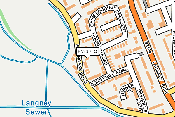 BN23 7LQ map - OS OpenMap – Local (Ordnance Survey)