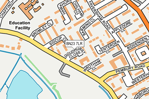 BN23 7LR map - OS OpenMap – Local (Ordnance Survey)
