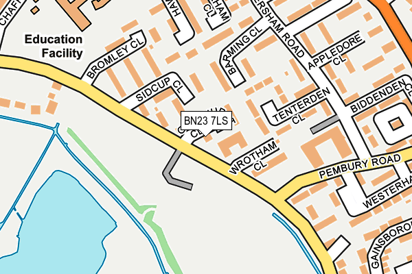 BN23 7LS map - OS OpenMap – Local (Ordnance Survey)