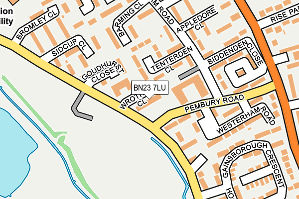 BN23 7LU map - OS OpenMap – Local (Ordnance Survey)