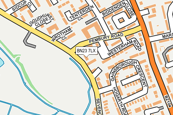 BN23 7LX map - OS OpenMap – Local (Ordnance Survey)