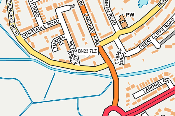 BN23 7LZ map - OS OpenMap – Local (Ordnance Survey)