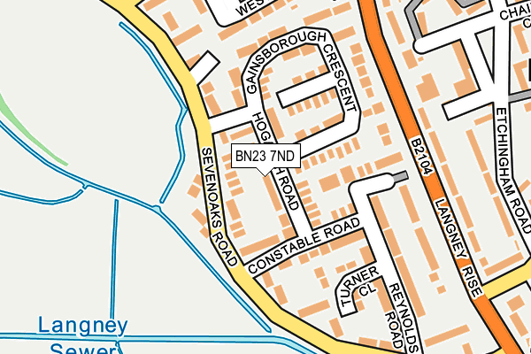 BN23 7ND map - OS OpenMap – Local (Ordnance Survey)