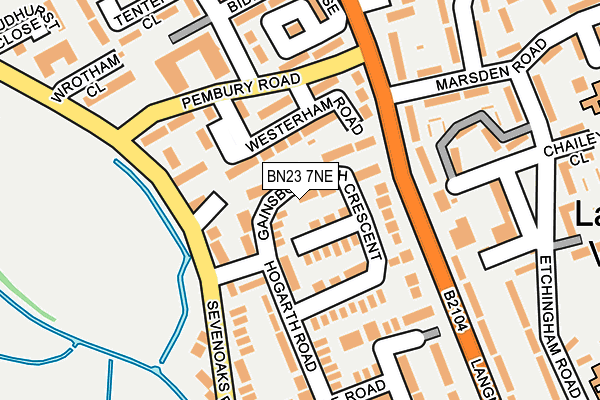 BN23 7NE map - OS OpenMap – Local (Ordnance Survey)