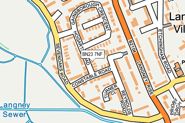 BN23 7NF map - OS OpenMap – Local (Ordnance Survey)