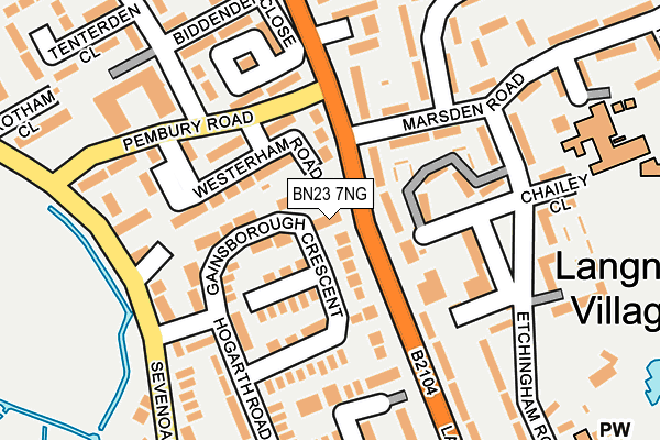 BN23 7NG map - OS OpenMap – Local (Ordnance Survey)