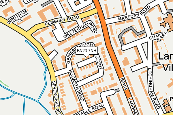 BN23 7NH map - OS OpenMap – Local (Ordnance Survey)