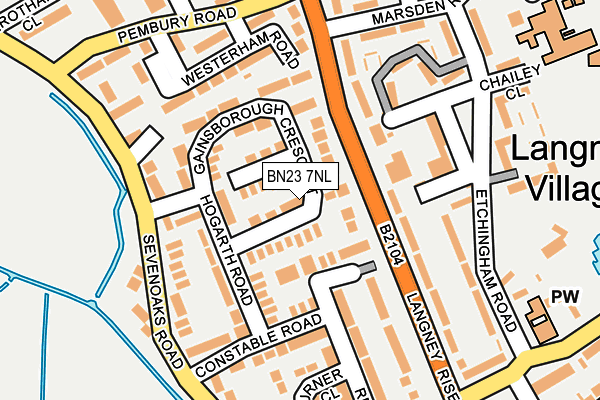 BN23 7NL map - OS OpenMap – Local (Ordnance Survey)