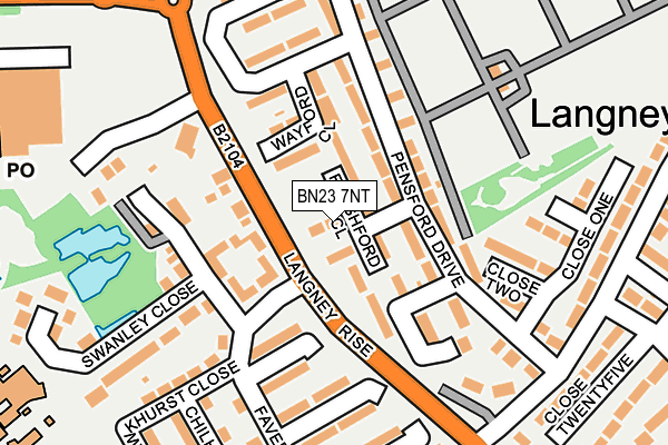 BN23 7NT map - OS OpenMap – Local (Ordnance Survey)