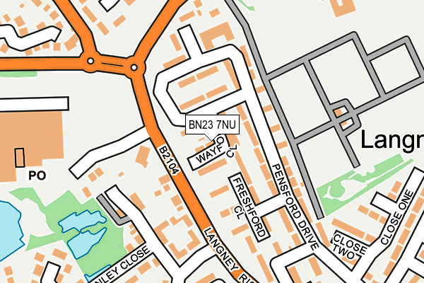 BN23 7NU map - OS OpenMap – Local (Ordnance Survey)
