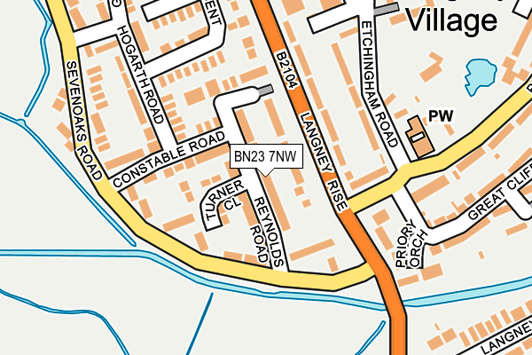 BN23 7NW map - OS OpenMap – Local (Ordnance Survey)