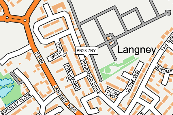 BN23 7NY map - OS OpenMap – Local (Ordnance Survey)