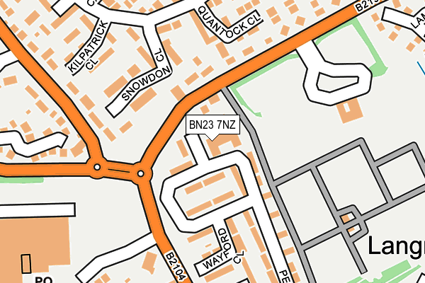 BN23 7NZ map - OS OpenMap – Local (Ordnance Survey)