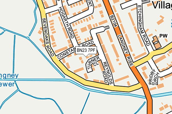 BN23 7PF map - OS OpenMap – Local (Ordnance Survey)
