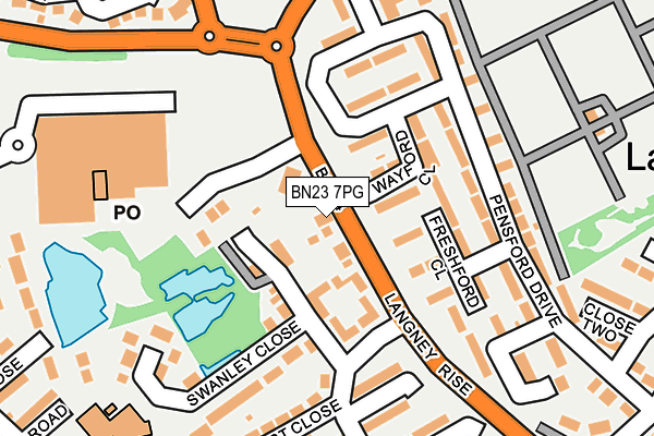 BN23 7PG map - OS OpenMap – Local (Ordnance Survey)