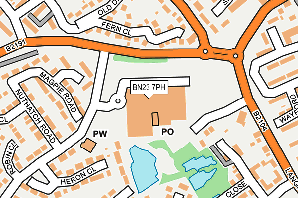 BN23 7PH map - OS OpenMap – Local (Ordnance Survey)