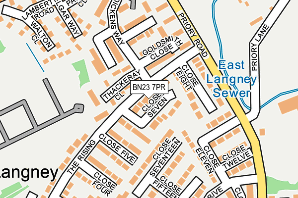 BN23 7PR map - OS OpenMap – Local (Ordnance Survey)