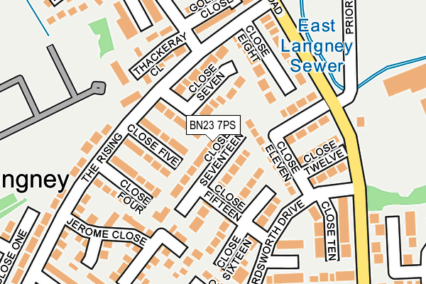 BN23 7PS map - OS OpenMap – Local (Ordnance Survey)