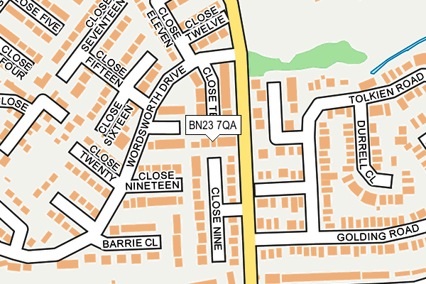 BN23 7QA map - OS OpenMap – Local (Ordnance Survey)