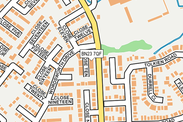BN23 7QF map - OS OpenMap – Local (Ordnance Survey)