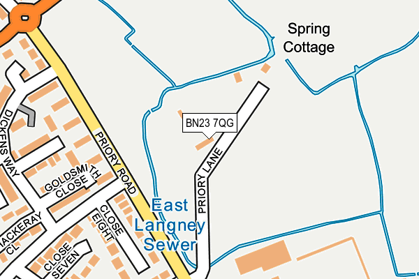 BN23 7QG map - OS OpenMap – Local (Ordnance Survey)