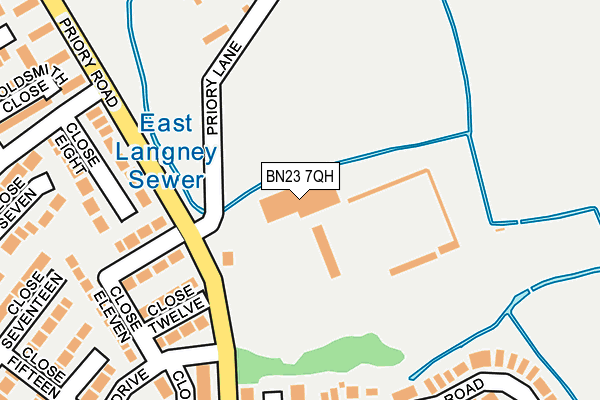 BN23 7QH map - OS OpenMap – Local (Ordnance Survey)