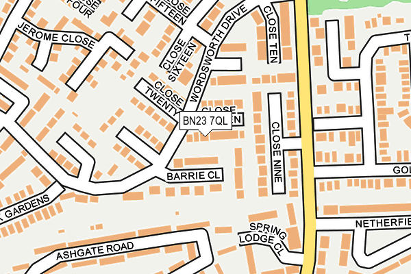 BN23 7QL map - OS OpenMap – Local (Ordnance Survey)