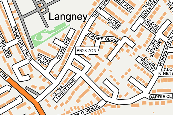 BN23 7QN map - OS OpenMap – Local (Ordnance Survey)