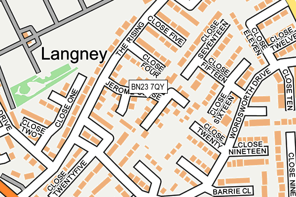 BN23 7QY map - OS OpenMap – Local (Ordnance Survey)