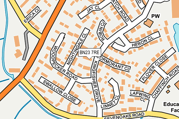 BN23 7RE map - OS OpenMap – Local (Ordnance Survey)