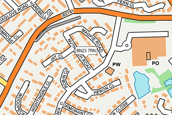 BN23 7RN map - OS OpenMap – Local (Ordnance Survey)