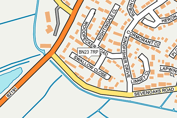 BN23 7RP map - OS OpenMap – Local (Ordnance Survey)