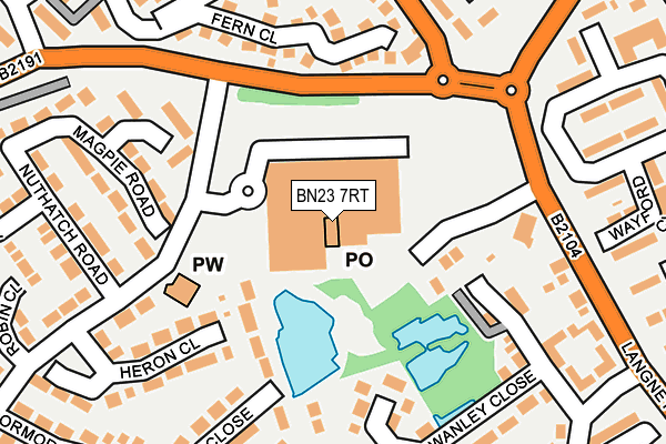 BN23 7RT map - OS OpenMap – Local (Ordnance Survey)