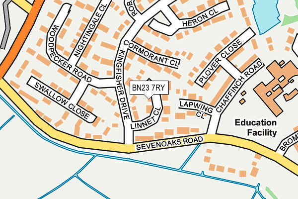 BN23 7RY map - OS OpenMap – Local (Ordnance Survey)