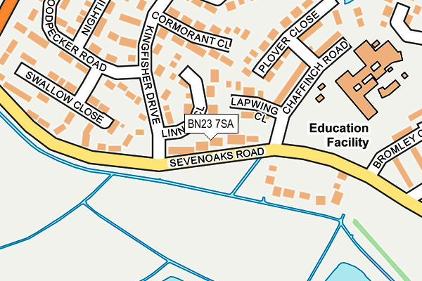 BN23 7SA map - OS OpenMap – Local (Ordnance Survey)