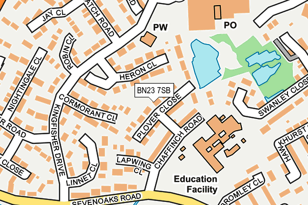 BN23 7SB map - OS OpenMap – Local (Ordnance Survey)