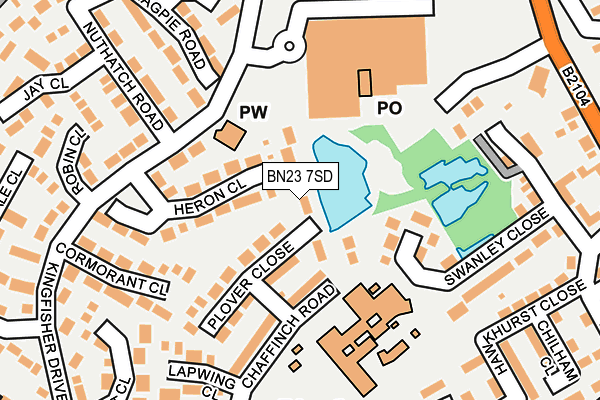 BN23 7SD map - OS OpenMap – Local (Ordnance Survey)