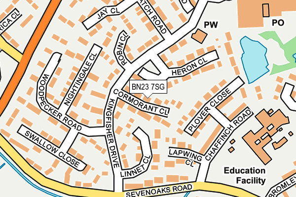 BN23 7SG map - OS OpenMap – Local (Ordnance Survey)