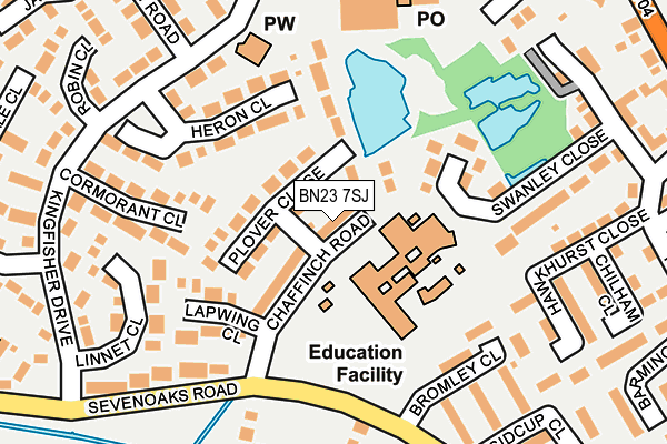 BN23 7SJ map - OS OpenMap – Local (Ordnance Survey)