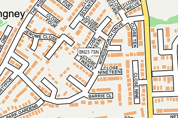 BN23 7SN map - OS OpenMap – Local (Ordnance Survey)