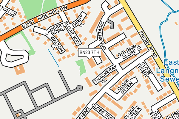 BN23 7TH map - OS OpenMap – Local (Ordnance Survey)