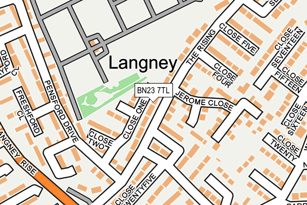 BN23 7TL map - OS OpenMap – Local (Ordnance Survey)