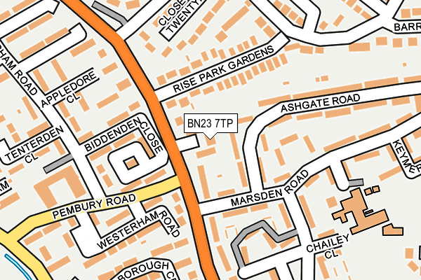 BN23 7TP map - OS OpenMap – Local (Ordnance Survey)