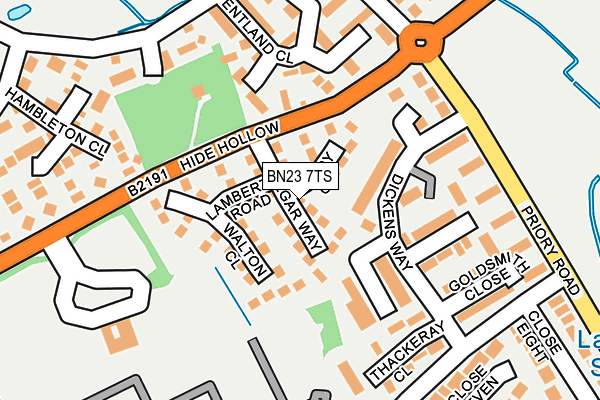 BN23 7TS map - OS OpenMap – Local (Ordnance Survey)