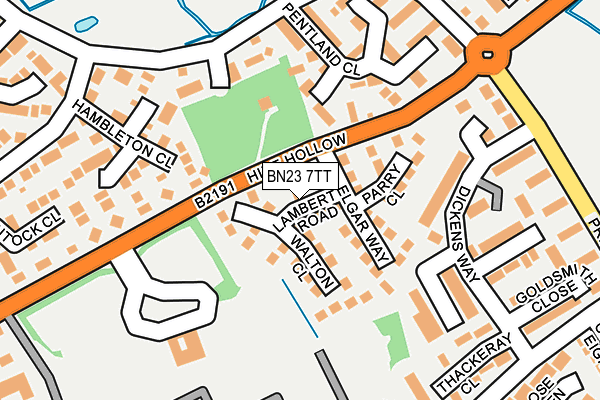 BN23 7TT map - OS OpenMap – Local (Ordnance Survey)