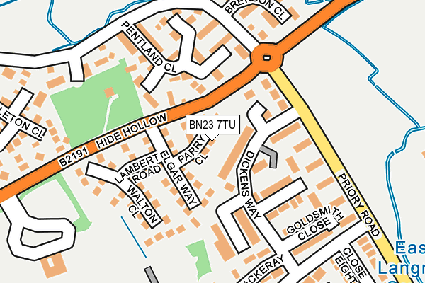 BN23 7TU map - OS OpenMap – Local (Ordnance Survey)